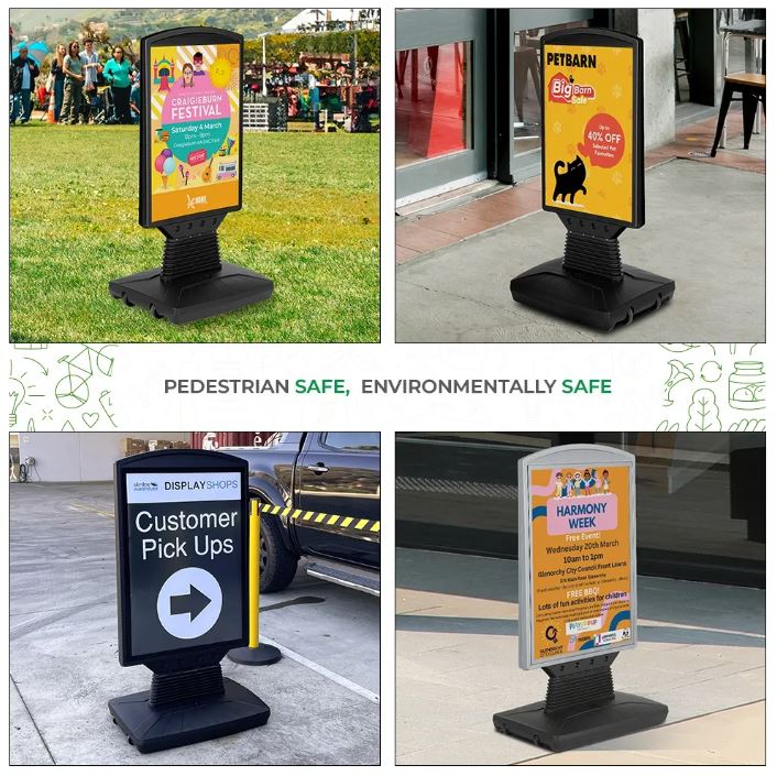 Wind Damper POS Pavement Sign